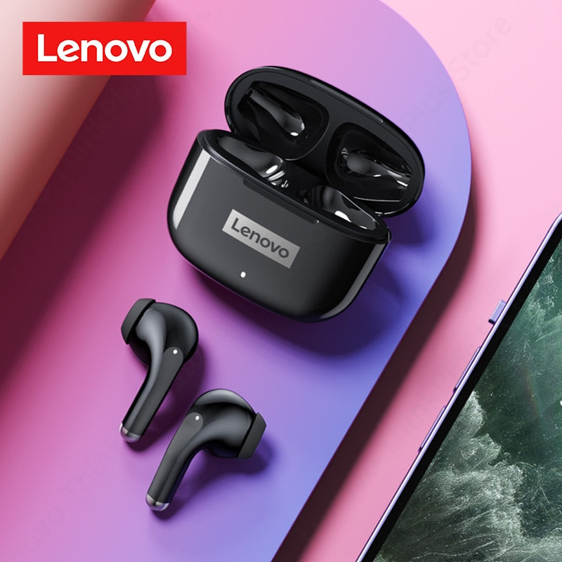 Fone de ouvido bluetooth 5.1 Lenovo lp40 pro sem fio à prova.