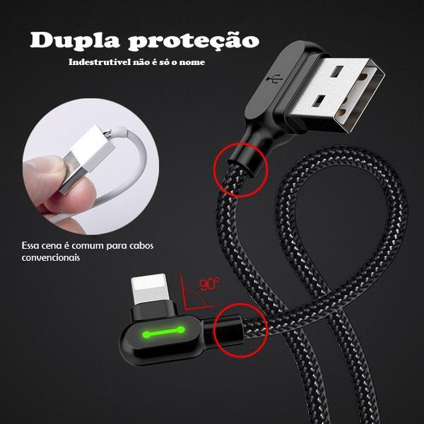 Carregador para iPhone - USB C - Micro-USB | Cabo Titã™